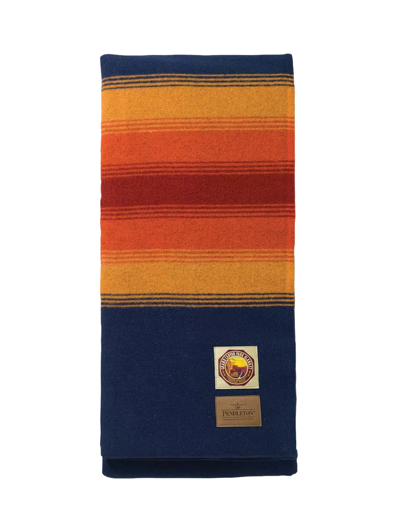 Pendleton Grand Canyon Navy wool throw, imported from the UK