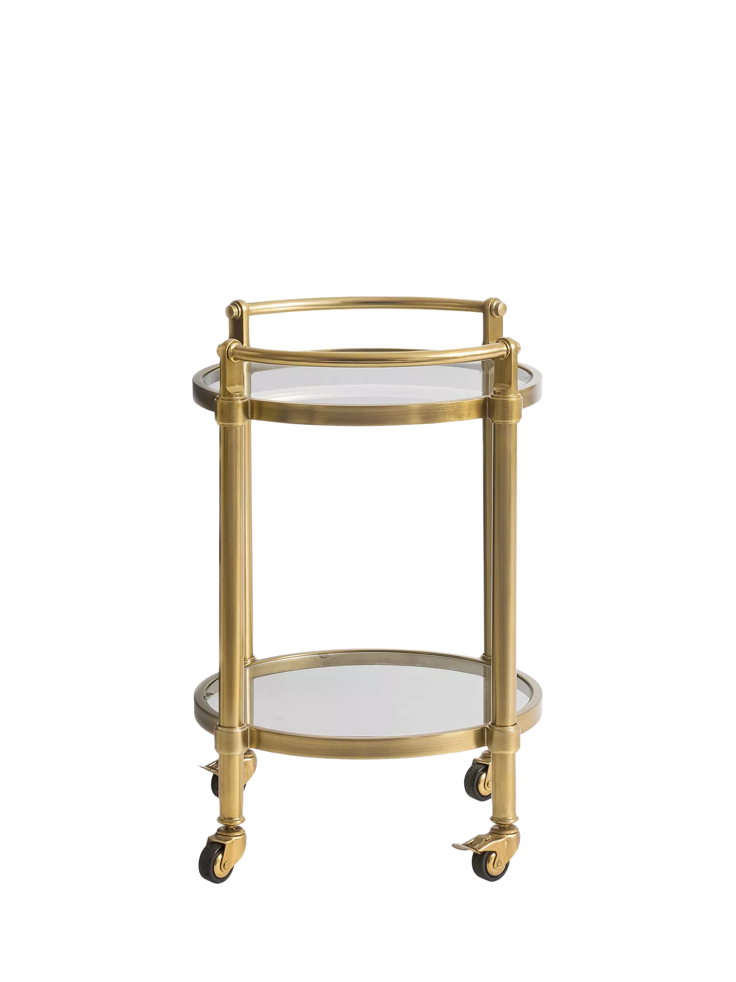 Pottery Barn Everson bar cart brass with tempered glass, UK version