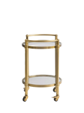 Pottery Barn Everson bar cart brass with tempered glass, UK version