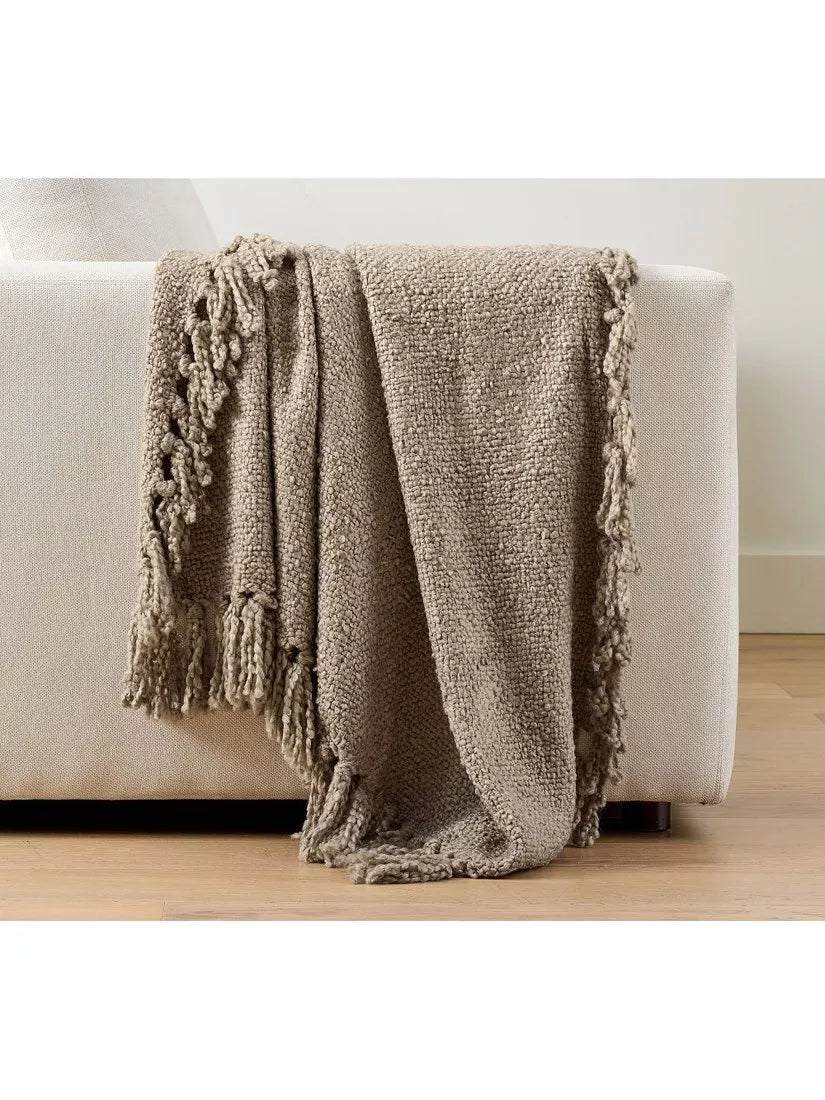 Pottery Barn Dreamy Fringe Throw Blanket, 127 x 152cm