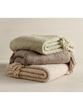 Pottery Barn Dreamy Fringe Throw soft acrylic throw 127x152cm (British brand)