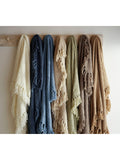 Pottery Barn Dreamy Fringe Throw soft acrylic throw 127x152cm (British brand)