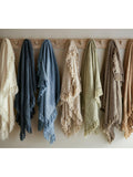 Pottery Barn Dreamy Fringe Throw soft acrylic throw 127x152cm (British brand)