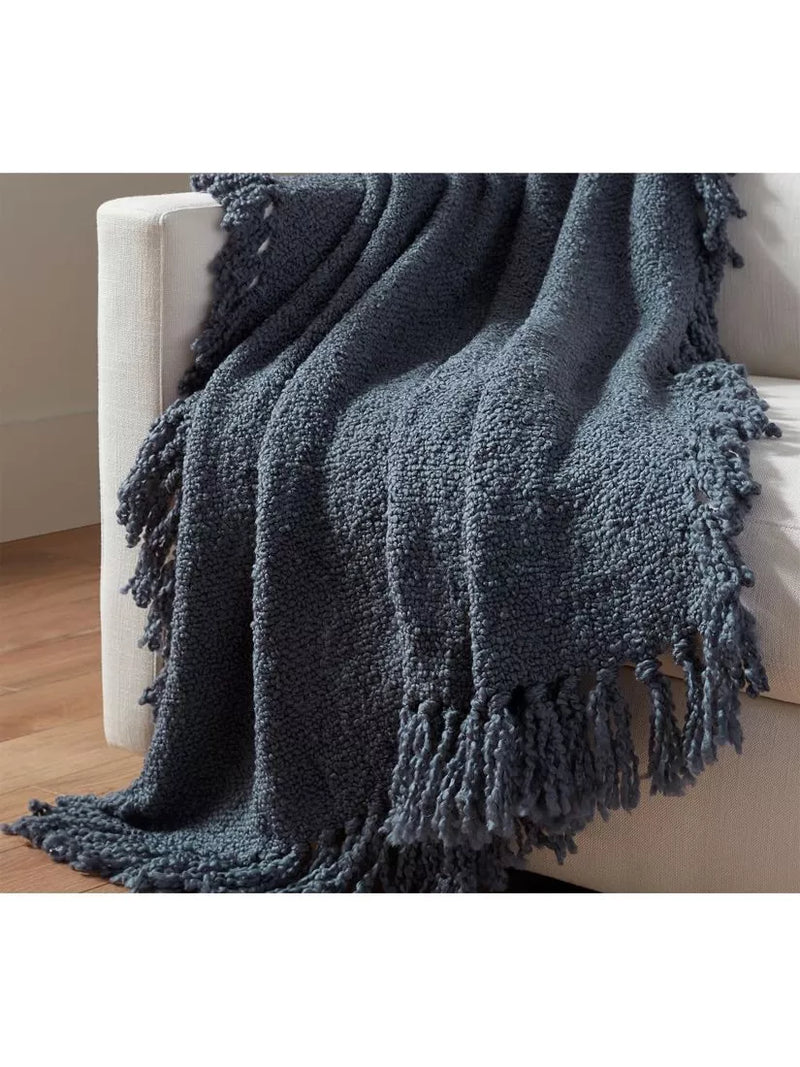 Pottery Barn Dreamy Fringe Throw Blanket, 127 x 152cm