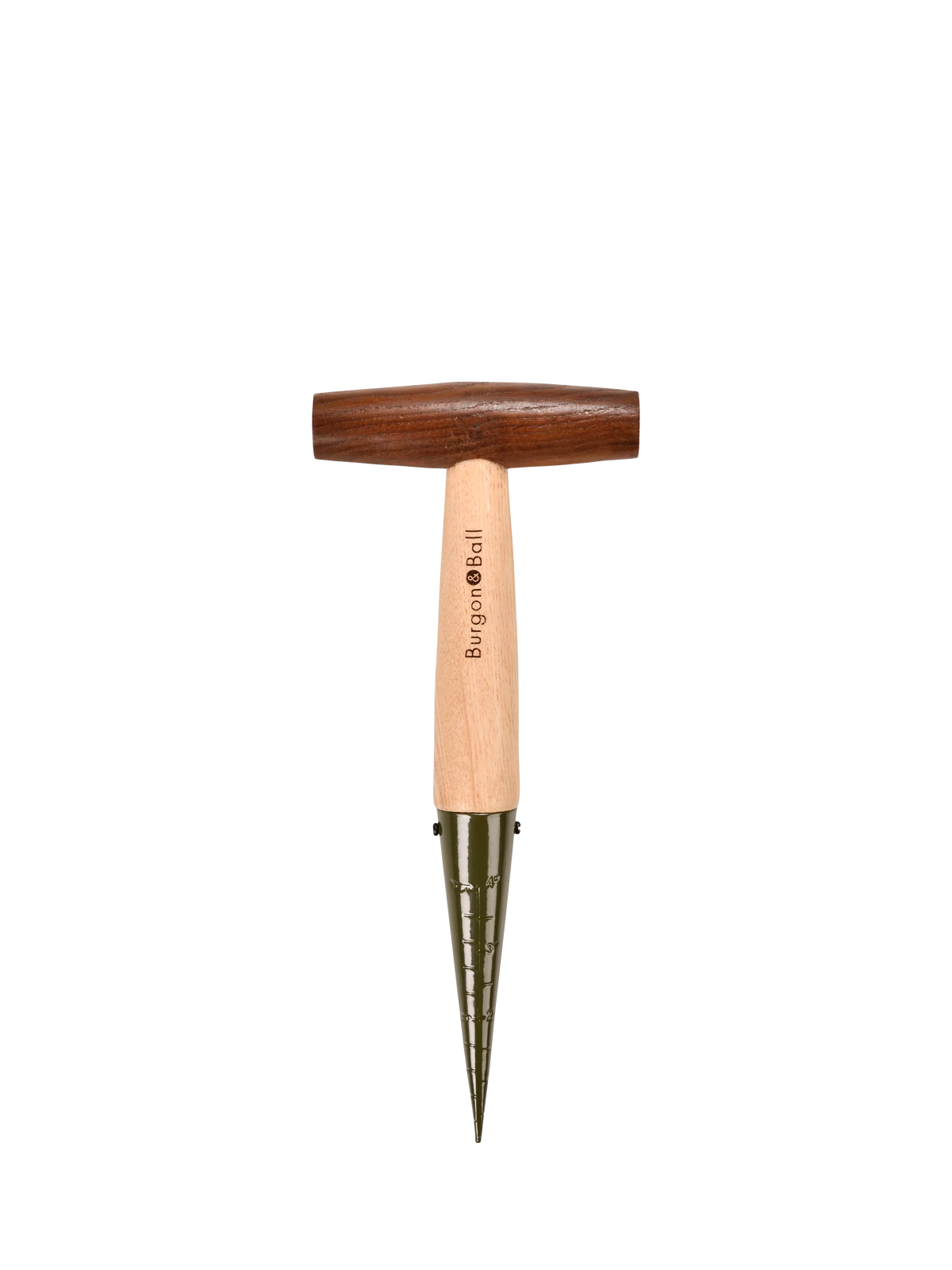 Burgon & Ball BoronGreen RHS dibber with depth gauge, imported from the UK