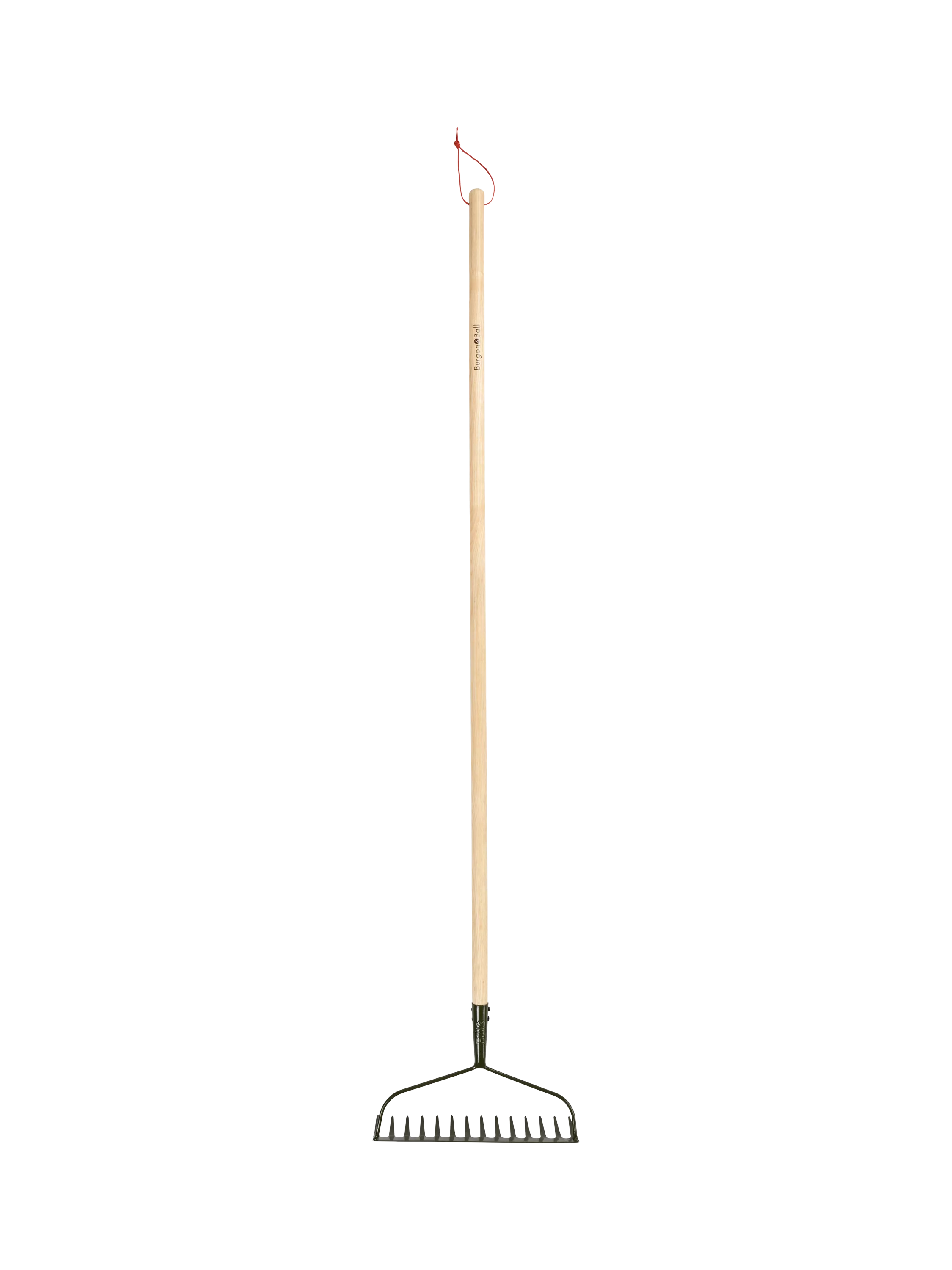 Burgon & Ball green ground rake with ash handle (British brand)