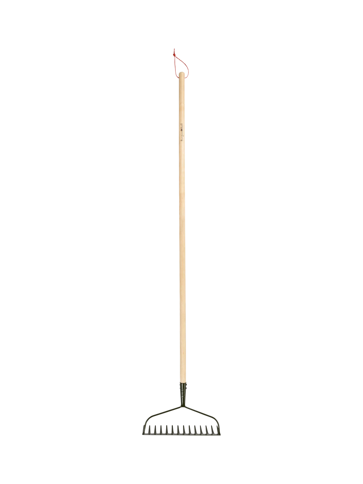 Burgon & Ball green ground rake with ash handle (British brand)