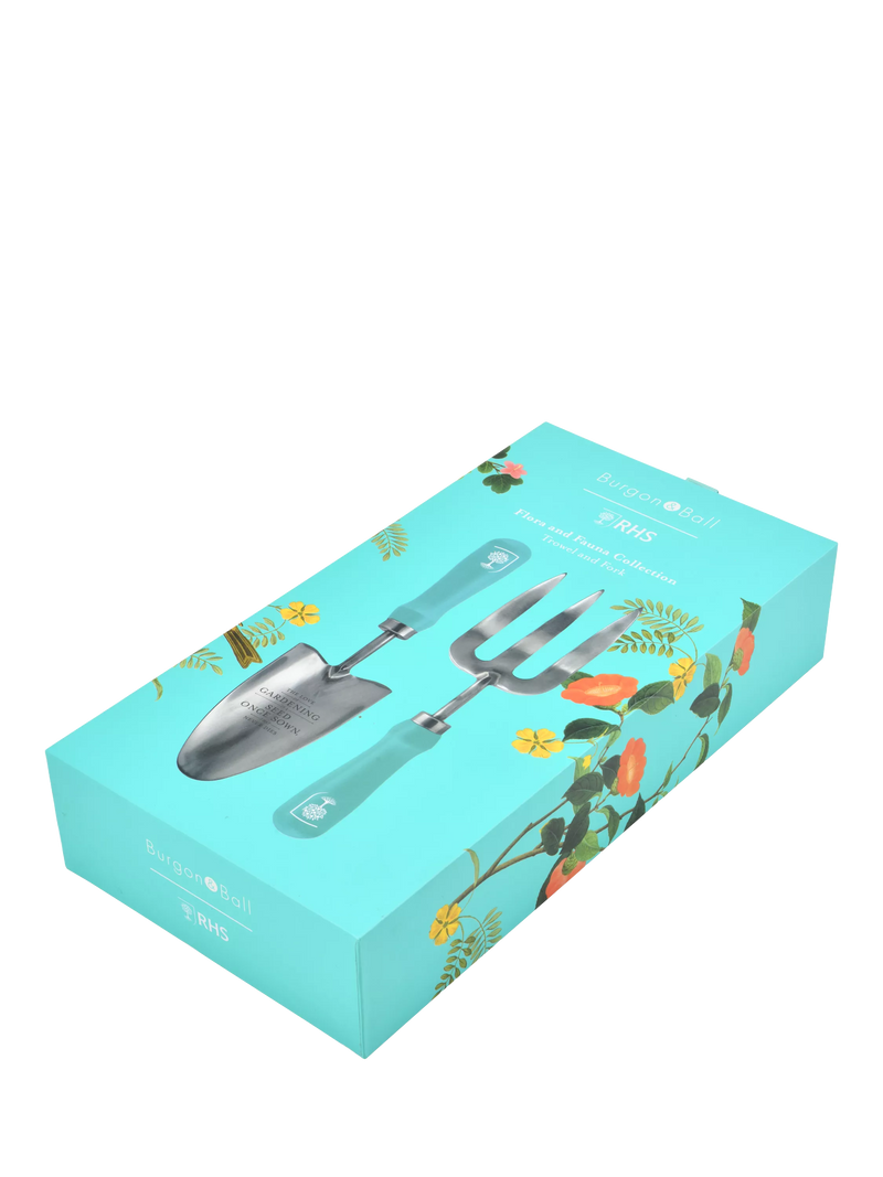 Burgon & Ball RHS trowel fork gift set, imported from the UK