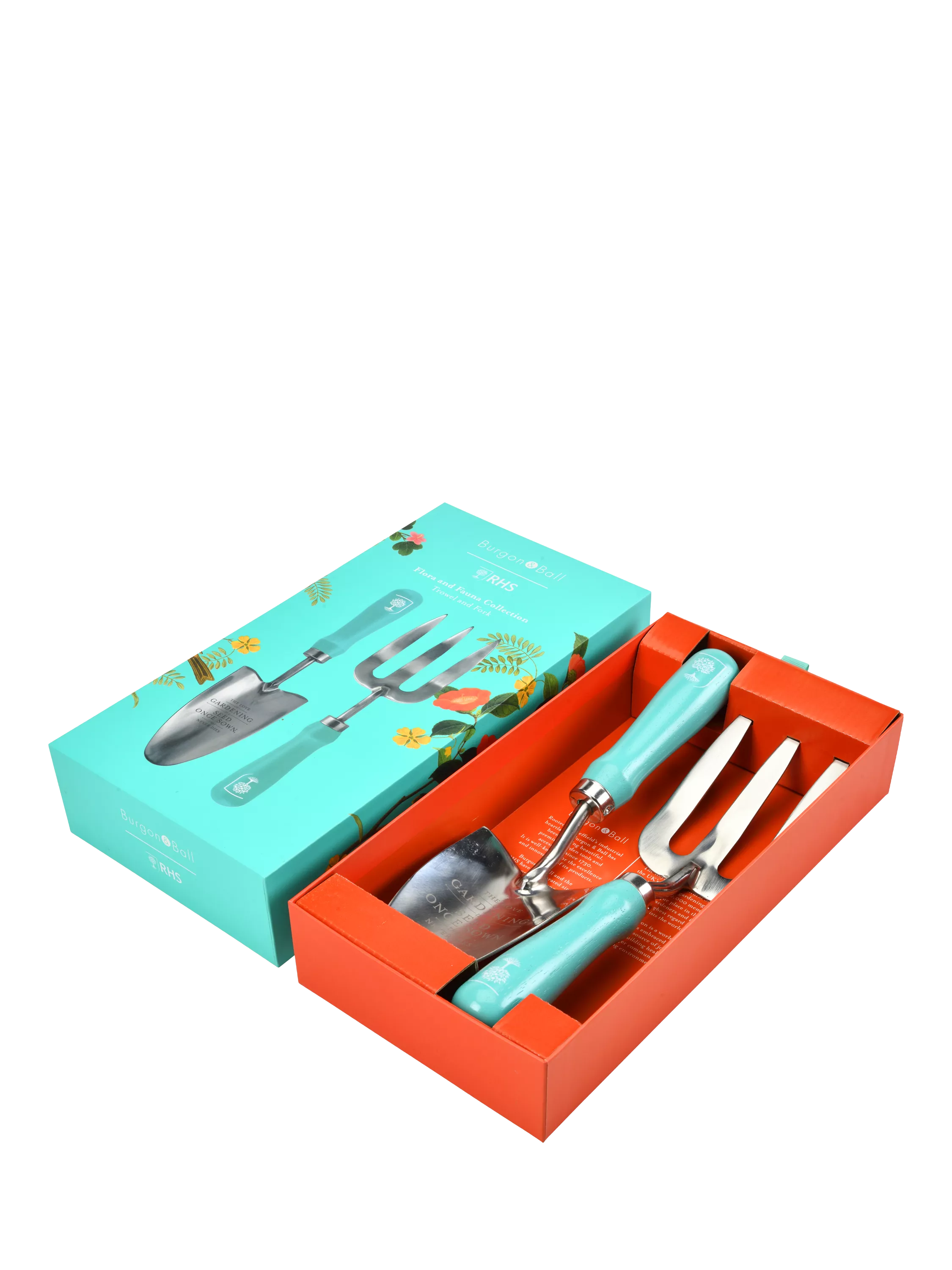 Burgon & Ball RHS trowel fork gift set, imported from the UK