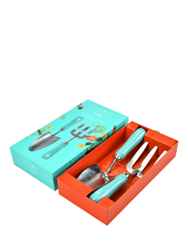 Burgon & Ball RHS trowel fork gift set, imported from the UK