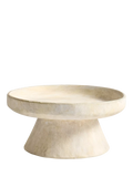 Pottery Barn footed earthenware bowl 30cm natural, imported from the UK