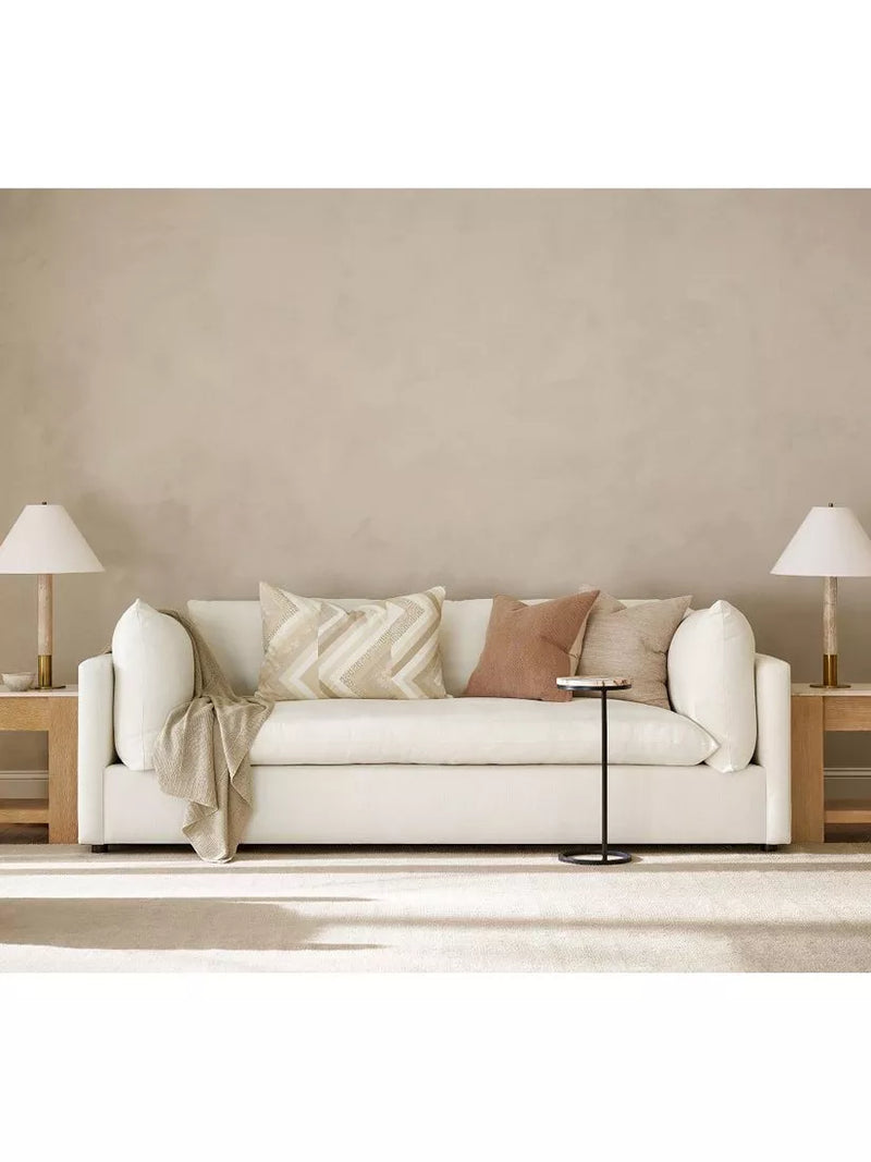 Pottery Barn Marble C-Table, golden finish, UK version
