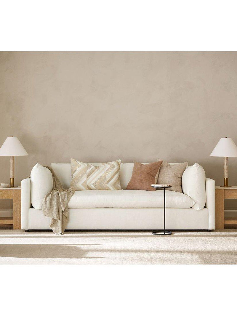 Pottery Barn Marble C-Table, golden finish, UK version