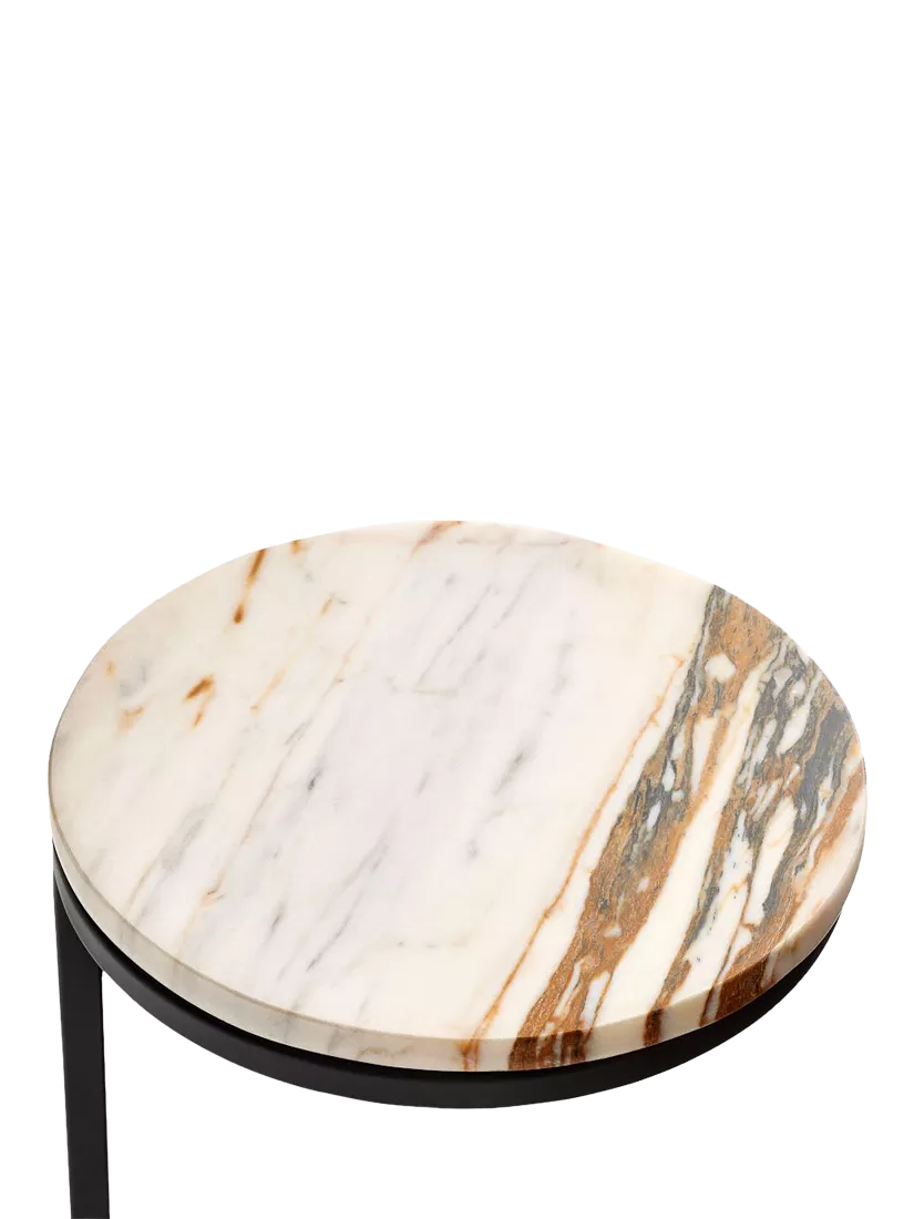 Pottery Barn Marble C-Table, golden finish, UK version