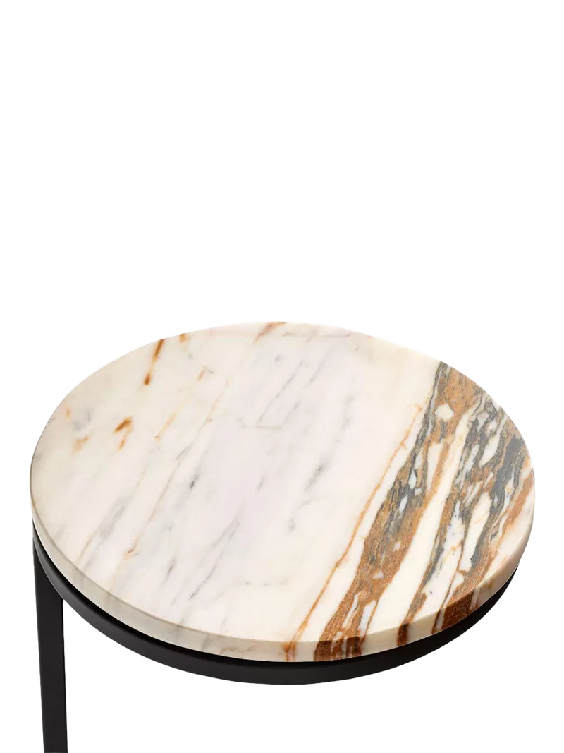Pottery Barn Marble C-Table, golden finish, UK version