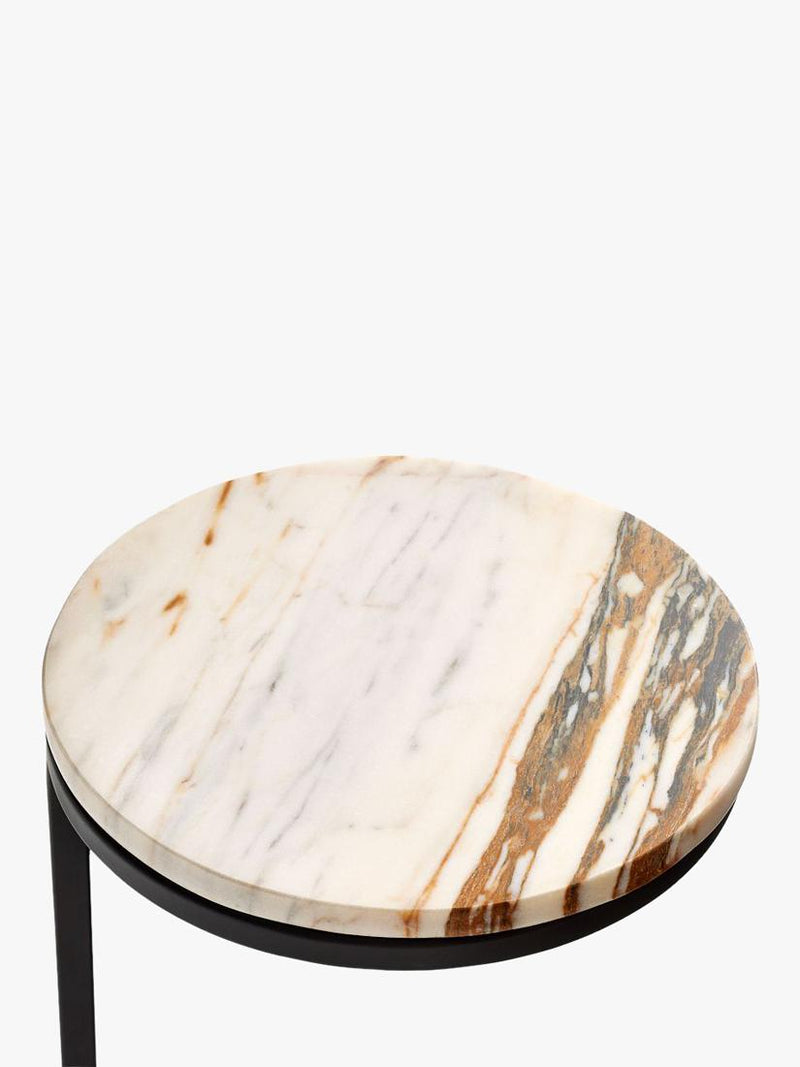 Pottery Barn Marble C-Table, golden finish, UK version