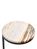 Pottery Barn Marble C-Table, golden finish, UK version