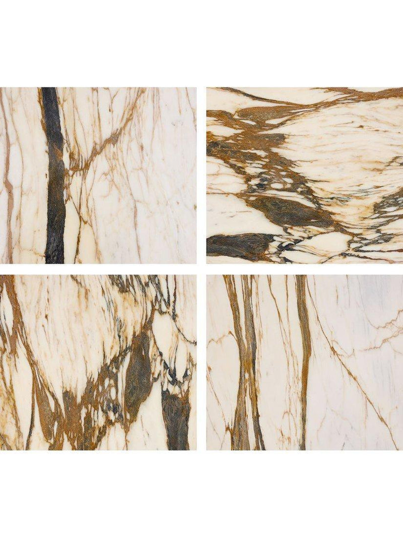 Pottery Barn Marble C-Table, golden finish, UK version