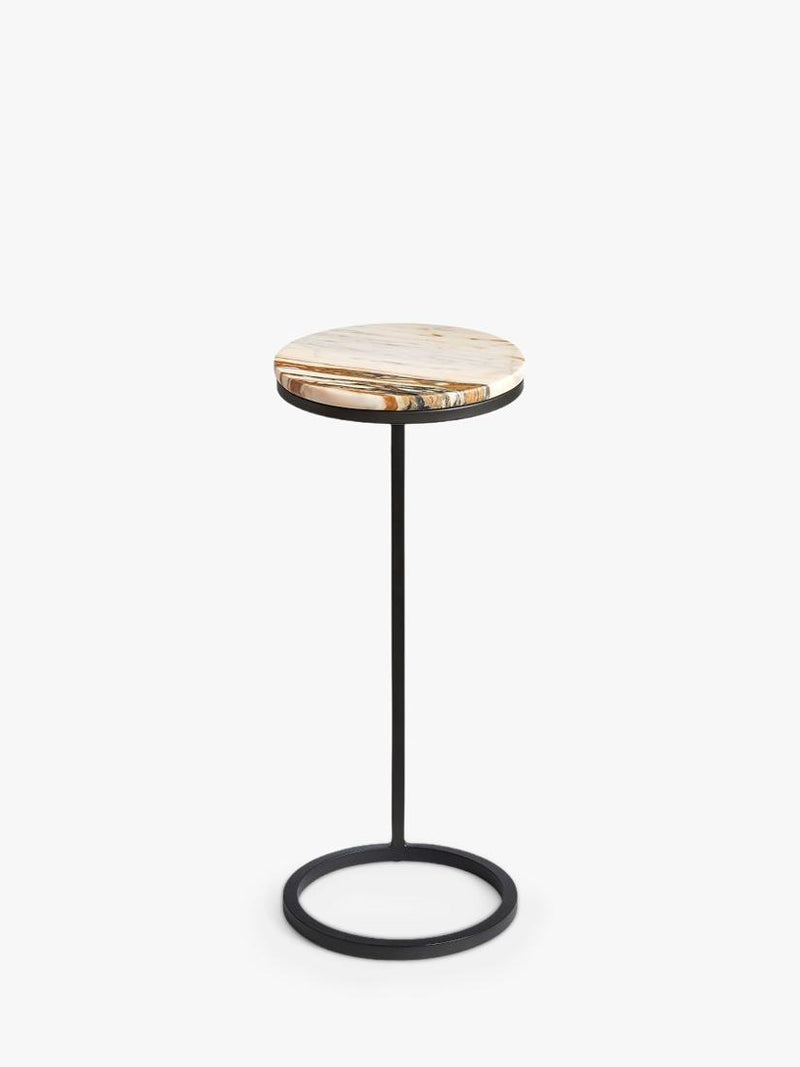 Pottery Barn Marble C-Table, golden finish, UK version