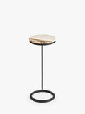 Pottery Barn Marble C-Table, golden finish, UK version