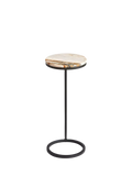 Pottery Barn Marble C-Table, golden finish, UK version