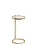 Pottery Barn round glass C-table brass, UK version