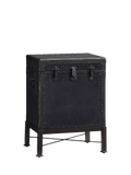 Pottery Barn Ludlow black accent table with storage - imported from the UK