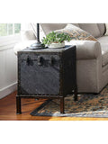 Pottery Barn Ludlow black accent table with storage - imported from the UK