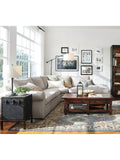 Pottery Barn Ludlow black accent table with storage - imported from the UK