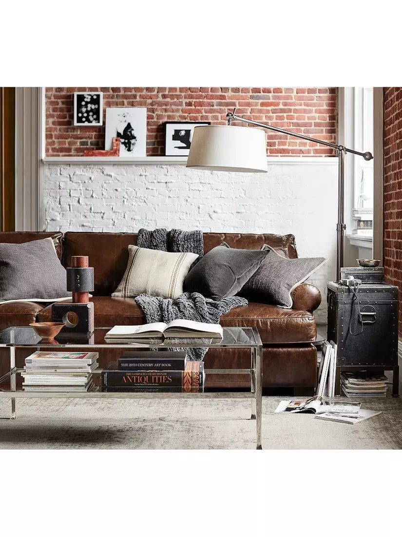 Pottery Barn Ludlow black accent table with storage - imported from the UK