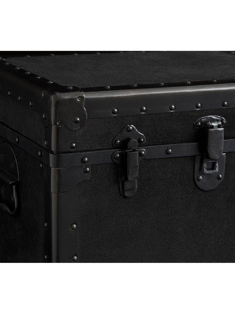 Pottery Barn Ludlow black accent table with storage - imported from the UK