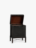 Pottery Barn Ludlow black accent table with storage - imported from the UK