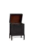 Pottery Barn Ludlow black accent table with storage - imported from the UK
