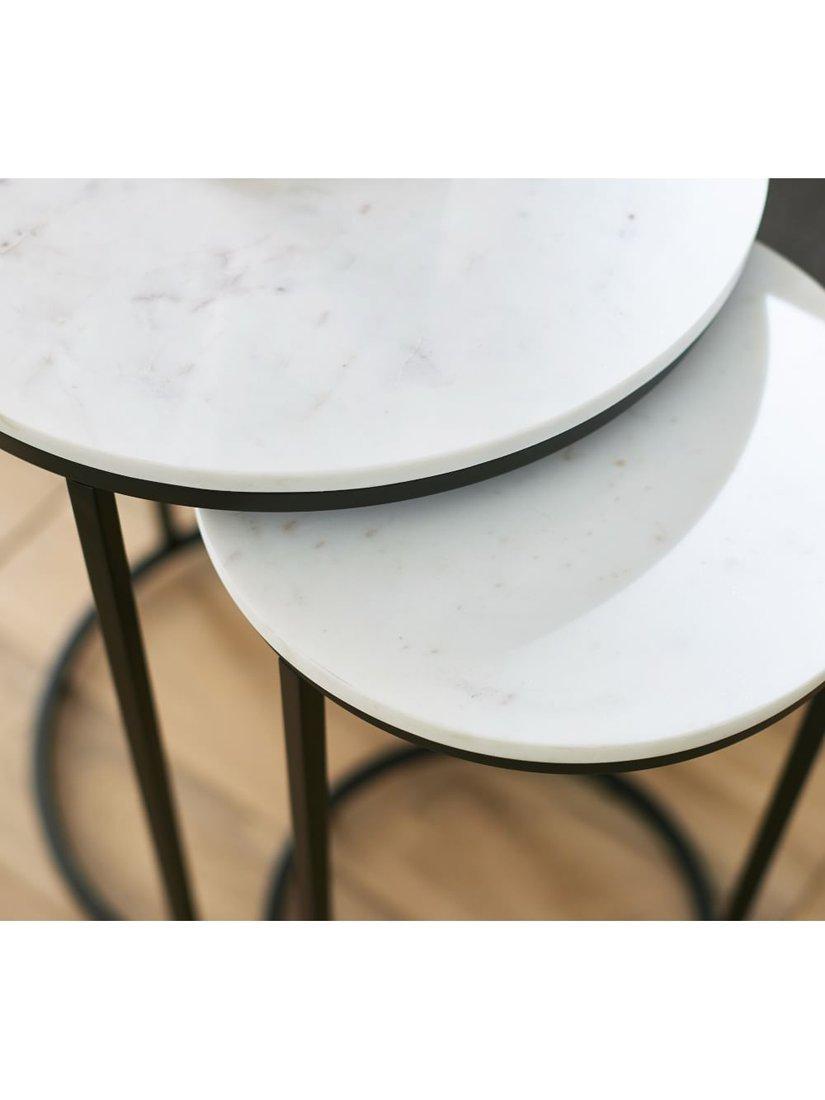 Pottery Barn nesting side tables round bronze set of 2, UK version