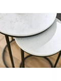 Pottery Barn nesting side tables round bronze set of 2, UK version