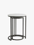 Pottery Barn nesting side tables round bronze set of 2, UK version
