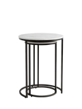 Pottery Barn nesting side tables round bronze set of 2, UK version