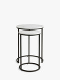 Pottery Barn nesting side tables round bronze set of 2, UK version