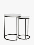 Pottery Barn nesting side tables round bronze set of 2, UK version
