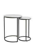Pottery Barn nesting side tables round bronze set of 2, UK version