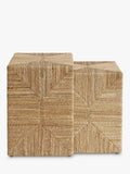 Pottery Barn Malibu nesting side table set natural seagrass - British product