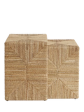 Pottery Barn Malibu nesting side table set natural seagrass - British product