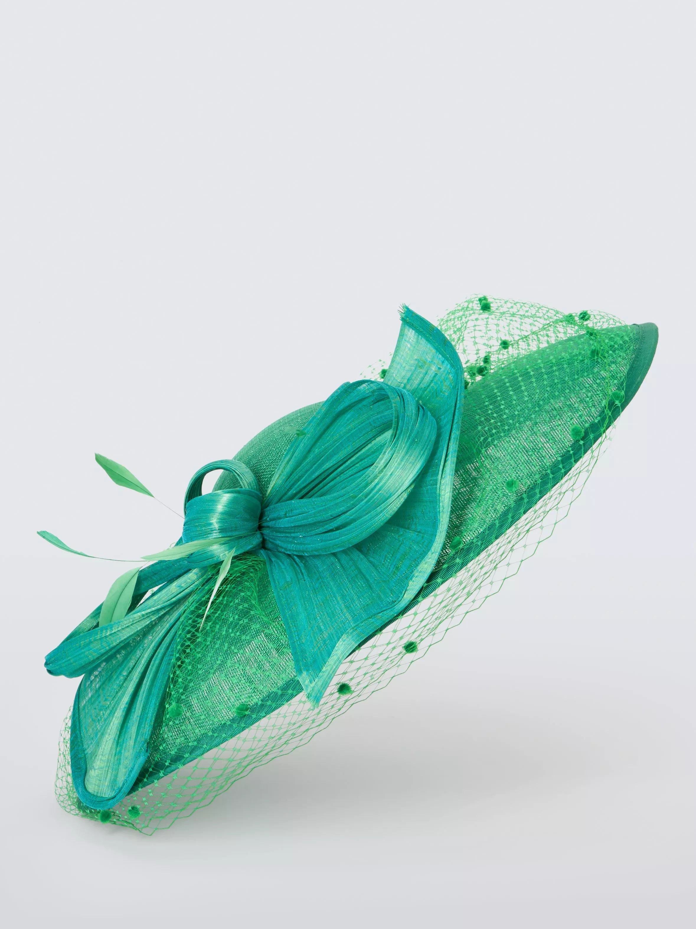 Snoxells Sadie large disc fascinator green, UK version