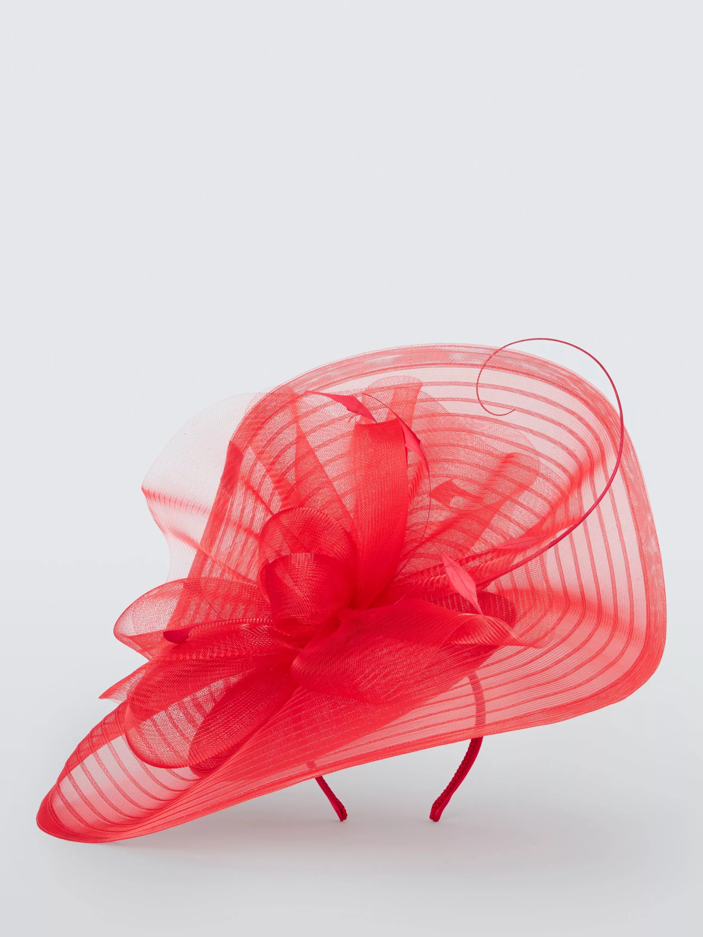 Snoxells medium disc fascinator in red, UK version