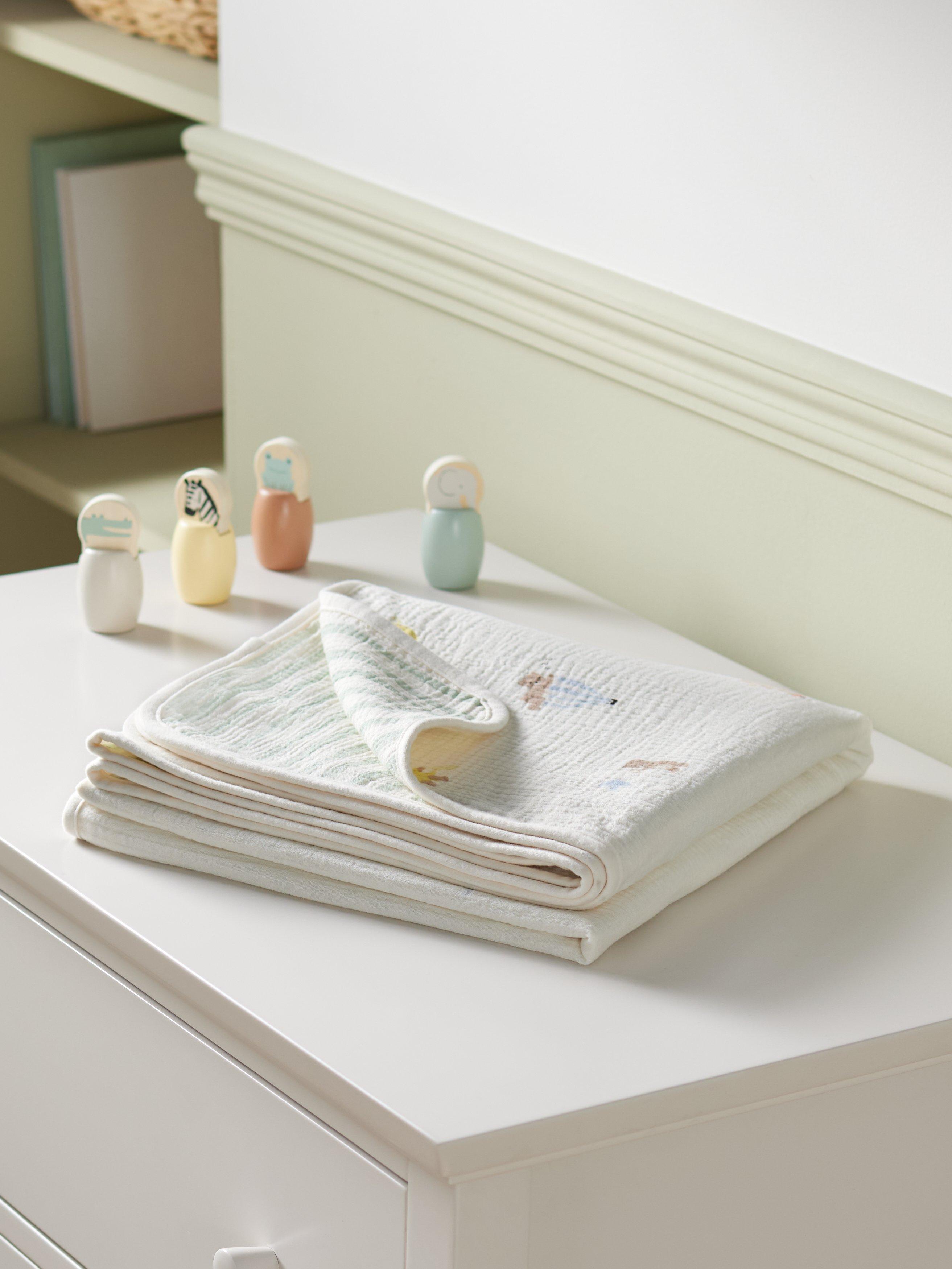 John Lewis Daydream Bear muslin blanket 120x120cm, UK version