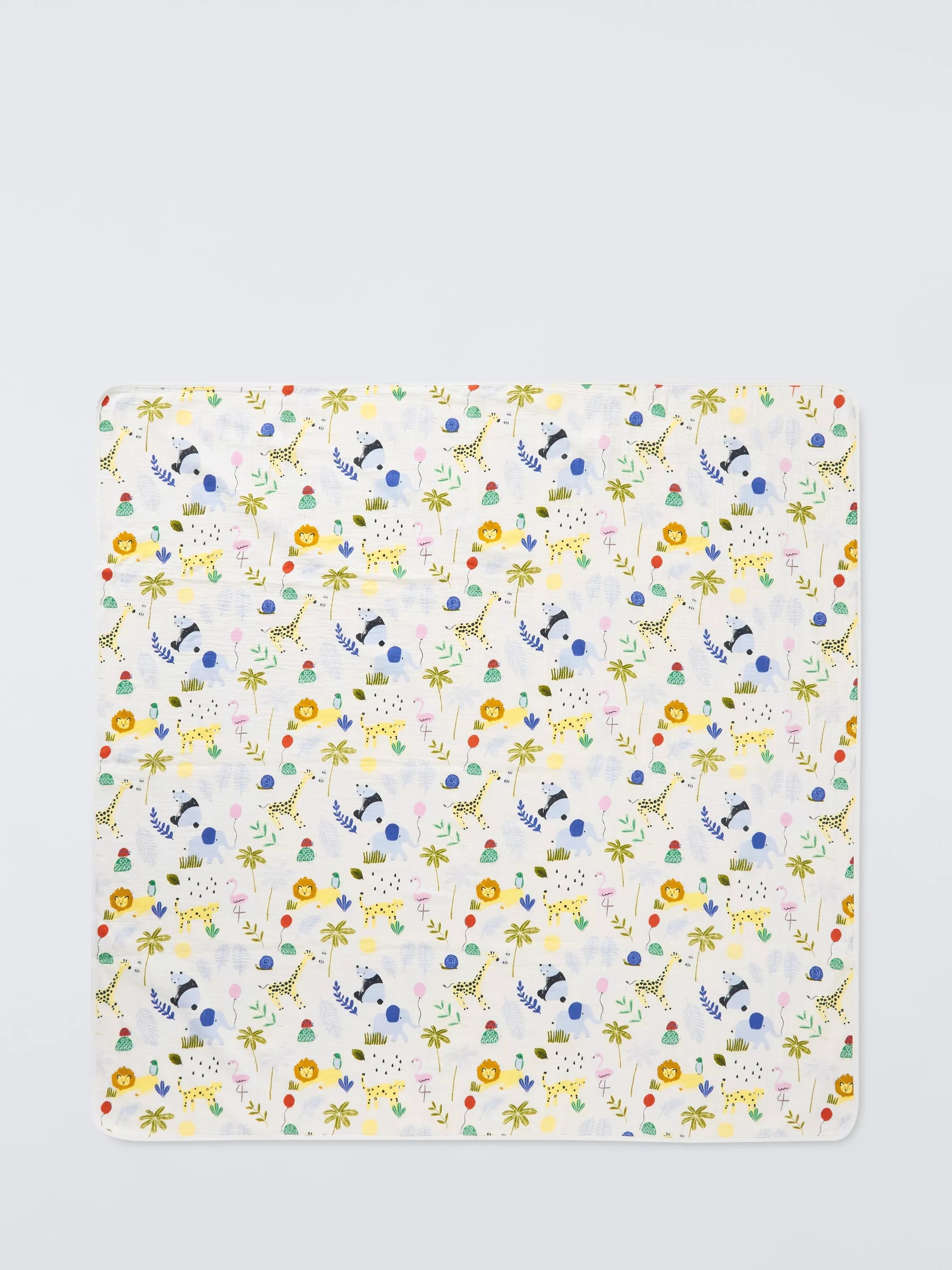 John Lewis muslin blanket Eden Safari Multi 120x120cm, imported from the UK
