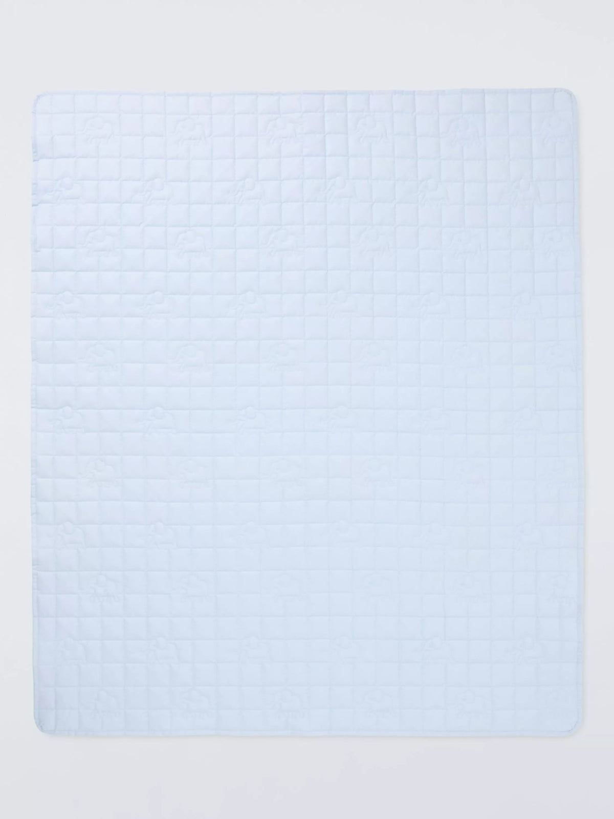 John Lewis quilted elephant blanket blue 100x120cm, imported from the UK