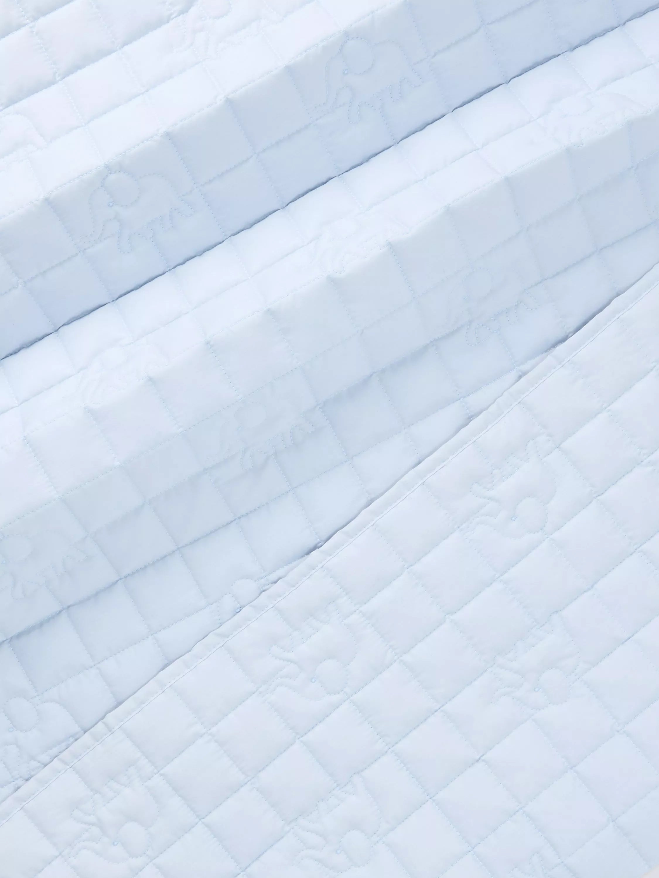 John Lewis quilted elephant blanket blue 100x120cm, imported from the UK