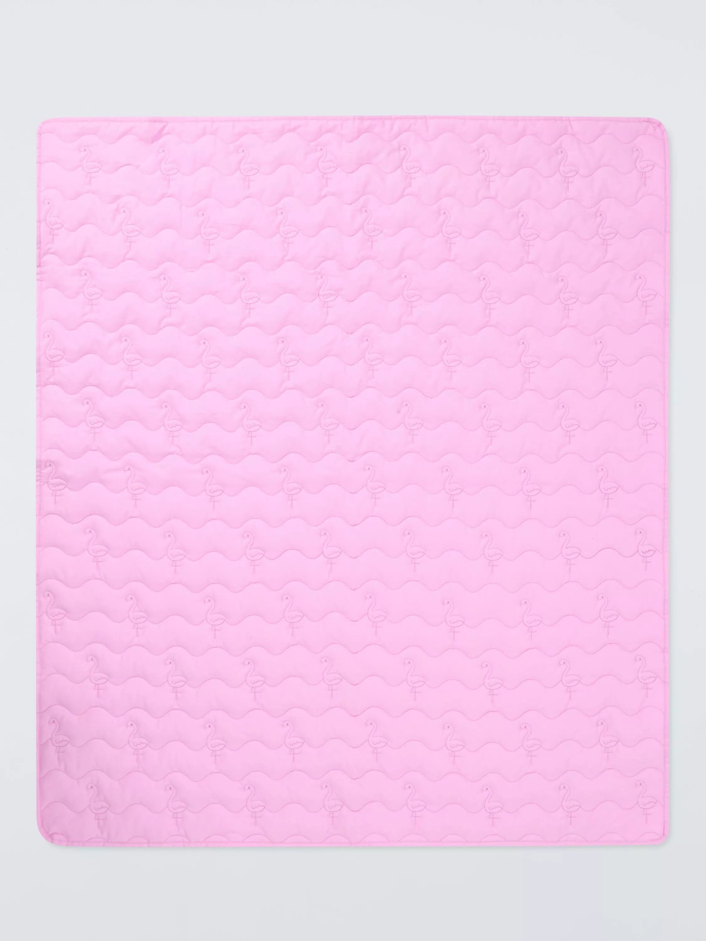 John Lewis baby blanket pink flamingo quilted 100x120cm - British product