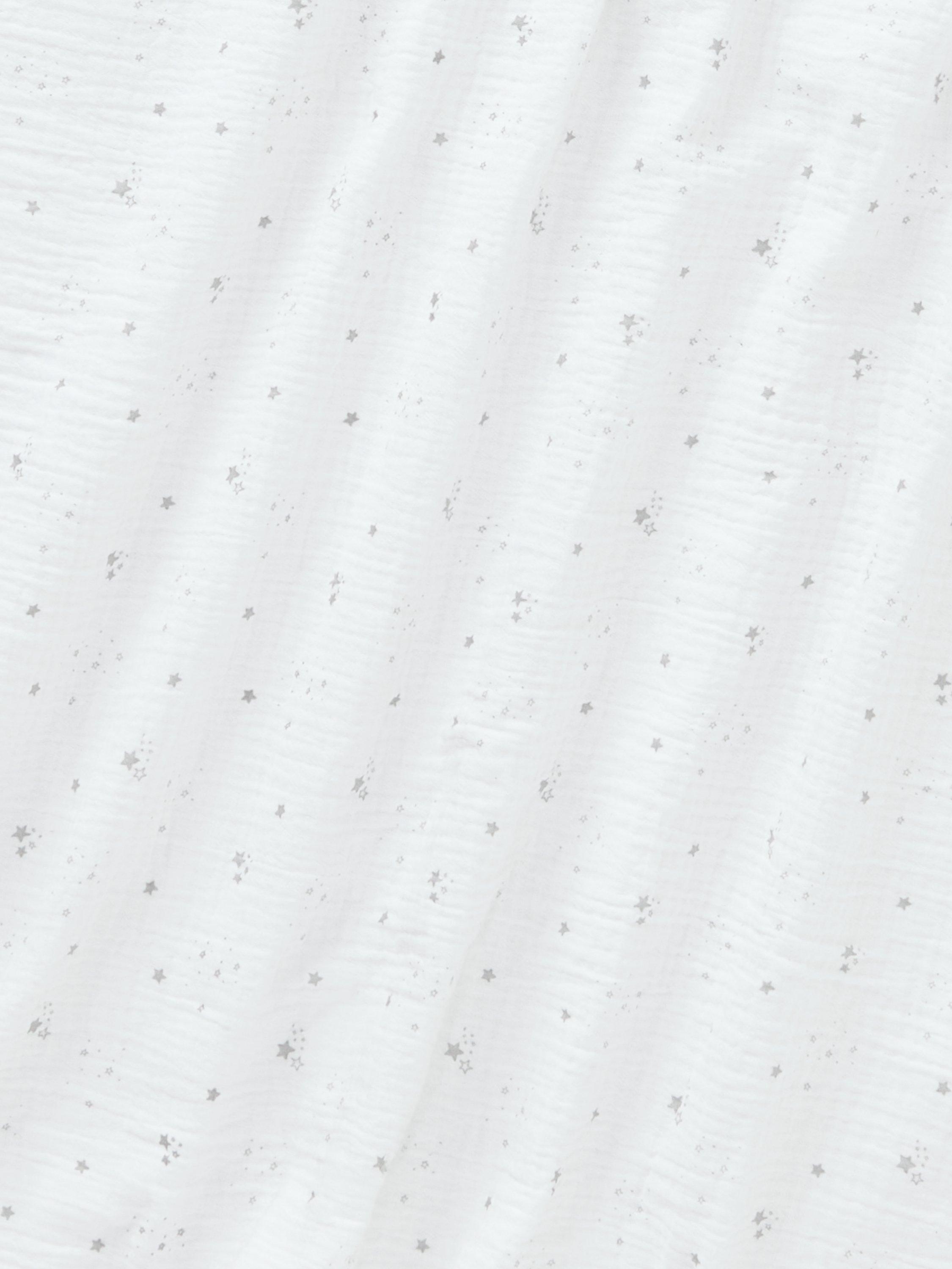 John Lewis cotton muslin blanket with star print 80x100cm, imported from the UK